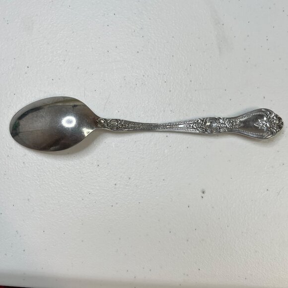 Precious Rose Stanley Roberts Rogers Co Stainless Teaspoon 1970s Korea - Picture 2 of 6